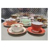 Vintage Bone China Teacup & Saucer Lot Shelley Aynsley Paragon Royal Chelsea England