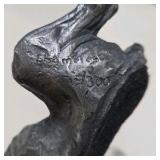 Signed L.M. Peterson Dog Sculpture Lot 3 Pc Numbered Art Figures Great Dane