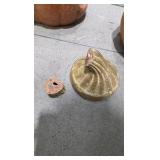 Lot of 2  Cement Cast Outdoor Fall Decor - Halloween Jack O Lanterns