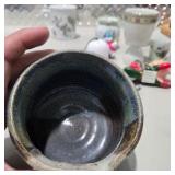 Vintage Porcelain Pottery Decor Lot w Japan Bell, Vase, Mugs, Elf, Christmas