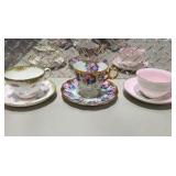 Vintage Bone China Teacup & Saucer Lot Shelley Aynsley Paragon Royal Chelsea England