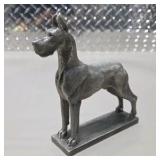 Signed L.M. Peterson Dog Sculpture Lot 3 Pc Numbered Art Figures Great Dane