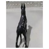 Great Dane Collector Lot - Large Standing Great Dane Statue, Small Standing Great Dane Figurine, Reclining Dog Figure, Wall Hook Decor