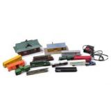 Model Train Lot - Engines, Freight Cars, Buildings, and Transformer