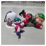 Vintage Porcelain Pottery Decor Lot w Japan Bell, Vase, Mugs, Elf, Christmas