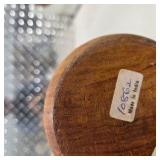 Vintage Dresser Vanity Accessories Lot Crystal Bottle, Beaded Bag, Carved Wood Boxes & More Decor