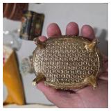 Vintage Dresser Vanity Accessories Lot Crystal Bottle, Beaded Bag, Carved Wood Boxes & More Decor