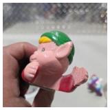 Vintage Porcelain Pottery Decor Lot w Japan Bell, Vase, Mugs, Elf, Christmas