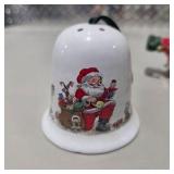 Vintage Porcelain Pottery Decor Lot w Japan Bell, Vase, Mugs, Elf, Christmas