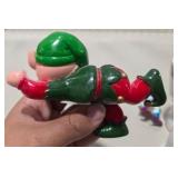 Vintage Porcelain Pottery Decor Lot w Japan Bell, Vase, Mugs, Elf, Christmas