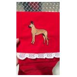 Great Dane Collector Holiday Decor Lot Welcome Sign, Christmas Stocking, Ornaments, Wall Decor