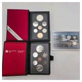 Royal Canadian Mint Coin Set Lot + America’s Obsolete Coin Collection - 1980 & 1989 Canada Sets + Silver Quarter/Dime