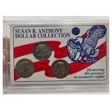 Susan B. Anthony Dollar Collection + 1996 Summer Games Mint Strip + 1998 Uncirculated Set + Aprox: 1 LB+ Unsearched Pennies Lot
