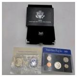 1993 Premier Silver Proof Set + 1970 Proof Set + 1973 40% Silver Eisenhower Dollar - Over 1.07 Troy Oz Silver