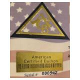 ACB Pyramid Bar 24K Gold 5 Grain Bullion Card - 2011 American Certified Bullion - Serial #000942