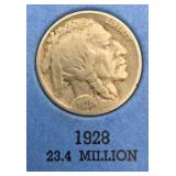 15 Buffalo Nickels + Starter Album Lot - 1924-S 1927-S 1923 1925 1926 1927 1928 1929 1936 1937 - Vintage U.S. Coins