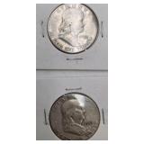 10 Franklin Half Dollars - 90% Silver Lot - Over $250 Melt Value - 3.6169 Troy Oz Pure Silver