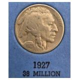 15 Buffalo Nickels + Starter Album Lot - 1924-S 1927-S 1923 1925 1926 1927 1928 1929 1936 1937 - Vintage U.S. Coins