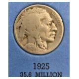 15 Buffalo Nickels + Starter Album Lot - 1924-S 1927-S 1923 1925 1926 1927 1928 1929 1936 1937 - Vintage U.S. Coins