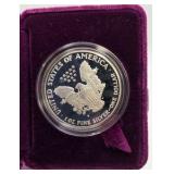 1992-S Proof Silver American Eagle w/ Box & COA + 2 Silver Roosevelt Dimes - Over 1.14 Troy Oz Silver
