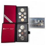 Royal Canadian Mint Coin Set Lot + America’s Obsolete Coin Collection - 1980 & 1989 Canada Sets + Silver Quarter/Dime