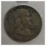 U.S. Silver Coin Lot 1897 Barber Quarter 1958 Franklin Half 1942 Mercury Dime 4 Silver War Nickels Liberty V Nickel