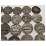 30 WWII Silver War Nickels - 35% Silver Jefferson Nickels - P D S Mint Marks - Over 1.68 Troy Oz Silver