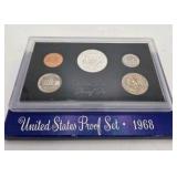 1968 U.S. Proof Set + 7 Silver Dimes - 1916 1920 1938 1944 Mercury & Roosevelt Dimes - Over .65 Troy Oz Silver