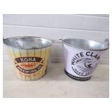 Metal Alcohol Buckets Kona Brewing Co and White Claw Hard Seltzer