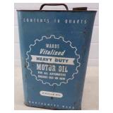 Wards Vitalized Heavy Duty Motor Oil Can 10 Quarts