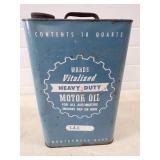 Wards Vitalized Heavy Duty Motor Oil Can 10 Quarts