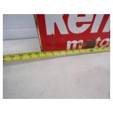 Kendall Motor Oil Metal Sign Double Sided
