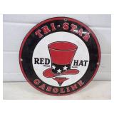 Tri Star Gasoline Porcelain Sign
