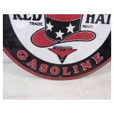 Tri Star Gasoline Porcelain Sign