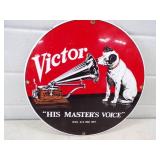 Victor His Masters Voice Porcelain Sign
