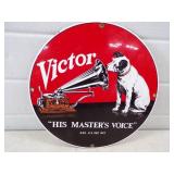 Victor His Masters Voice Porcelain Sign