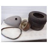 Cushman Scooter Parts tires, rim, Gas Tank