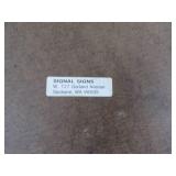 Rock Island Masonite Sign