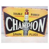 Champion Spark Plugs Metal Sign