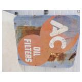 AC Spark Plugs 1954 Metal Sign Very Heavy Metal Sign