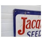 Original Painted Metal Embossed Jacques Seeds Dealer