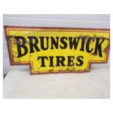 Antique Original Brunswick Tires Metal Sign