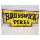 Antique Original Brunswick Tires Metal Sign