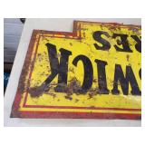 Antique Original Brunswick Tires Metal Sign