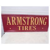 Metal Embossed Armstrong Tires Sign