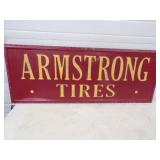 Metal Embossed Armstrong Tires Sign