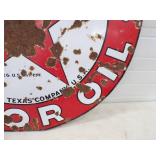 Original 42" Porcelain  Texaco Gasoline Motor Sign