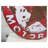 Original 42" Porcelain  Texaco Gasoline Motor Sign