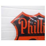 Original Double Sided Porcelain Phillips 66 Sign