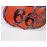 Original Double Sided Porcelain Phillips 66 Sign